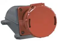 Розетка стационарная ССИ-135 3Р+РЕ+N 63А 380-415В IP54 IEK - foto