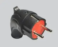 Вилка боковая с захватом 16А 250V 2P IP44 с/з КАУЧУКОВАЯ Fetih (25/250 уп/кор) - foto