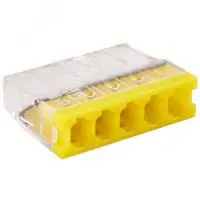 Клемма соединительная 5-контактная Elеctrodeel. Диапазон сечений 0,5-2,5 мм2. Номинальный ток/напряж - foto